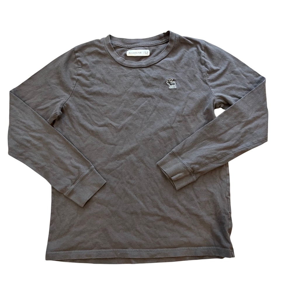 Abercrombie Kids Boys Long Sleeve‎ Moose Logo T-Shirt Gray Size 11/12
